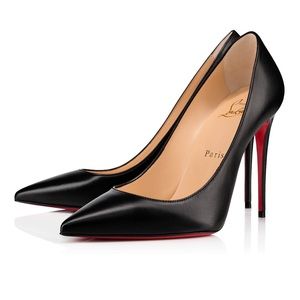 Louboutin Kate 100 Black Leather Heels